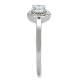 3W863 - Rhodium Brass Ring with AAA Grade CZ in Clear - Alamode - Flyclothing LLC