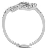 3W876 - Rhodium Brass Ring with AAA Grade CZ in Clear - Alamode - Flyclothing LLC