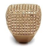 3W934 - IP Rose Gold(Ion Plating) Brass Ring with AAA Grade CZ in Metallic Light Gold - Alamode - Flyclothing LLC