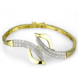 3W942 - Gold+Rhodium Brass Jewelry Sets with AAA Grade CZ in Clear - Alamode - Flyclothing LLC