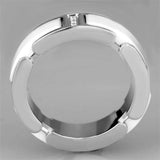 3W967 - High polished (no plating) Stainless Steel Ring with Ceramic in White - Alamode - Flyclothing LLC