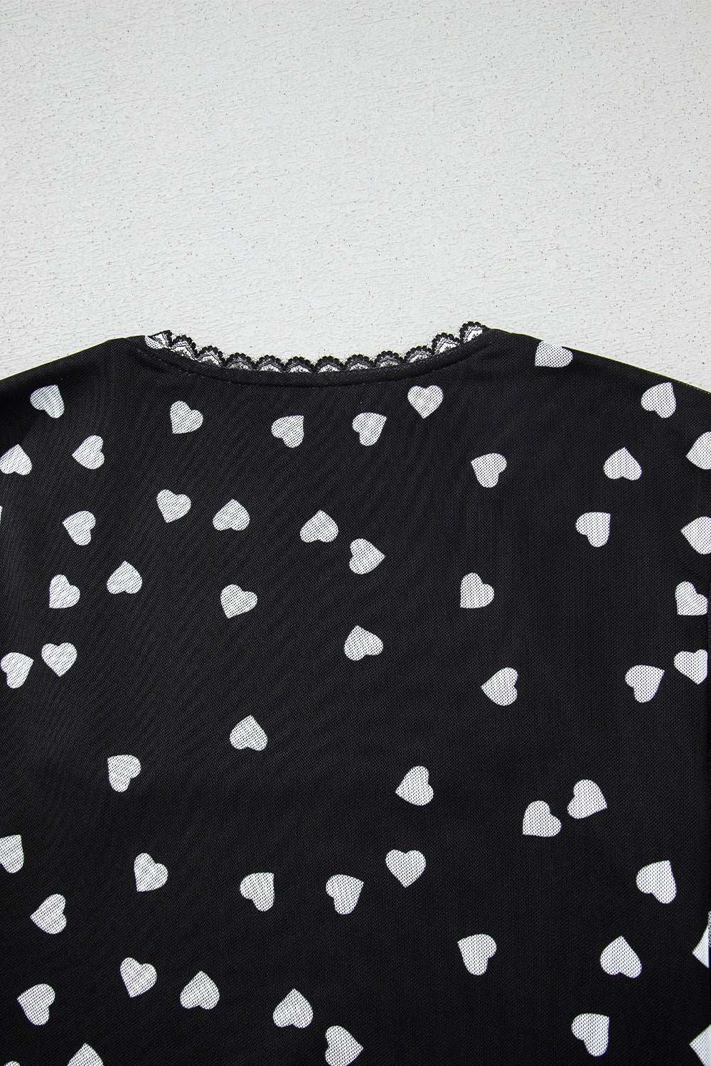 Heart Square Neck Long Sleeve Bodysuit - Trendsi - Flyclothing LLC