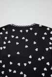 Heart Square Neck Long Sleeve Bodysuit - Trendsi - Flyclothing LLC