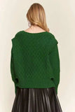 ADORA Ruffle Detail Adorable Sweater - Trendsi - Flyclothing LLC