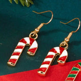 Christmas Candy Cane Earrings - Trendsi - Flyclothing LLC