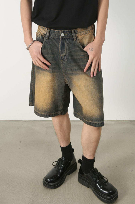 Men's Wasteland Style Demin Shorts with Pockets - Trendsi - Flyclothing LLC