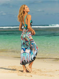 Printed Spaghetti Strap Cover Up - Trendsi - Flyclothing LLC