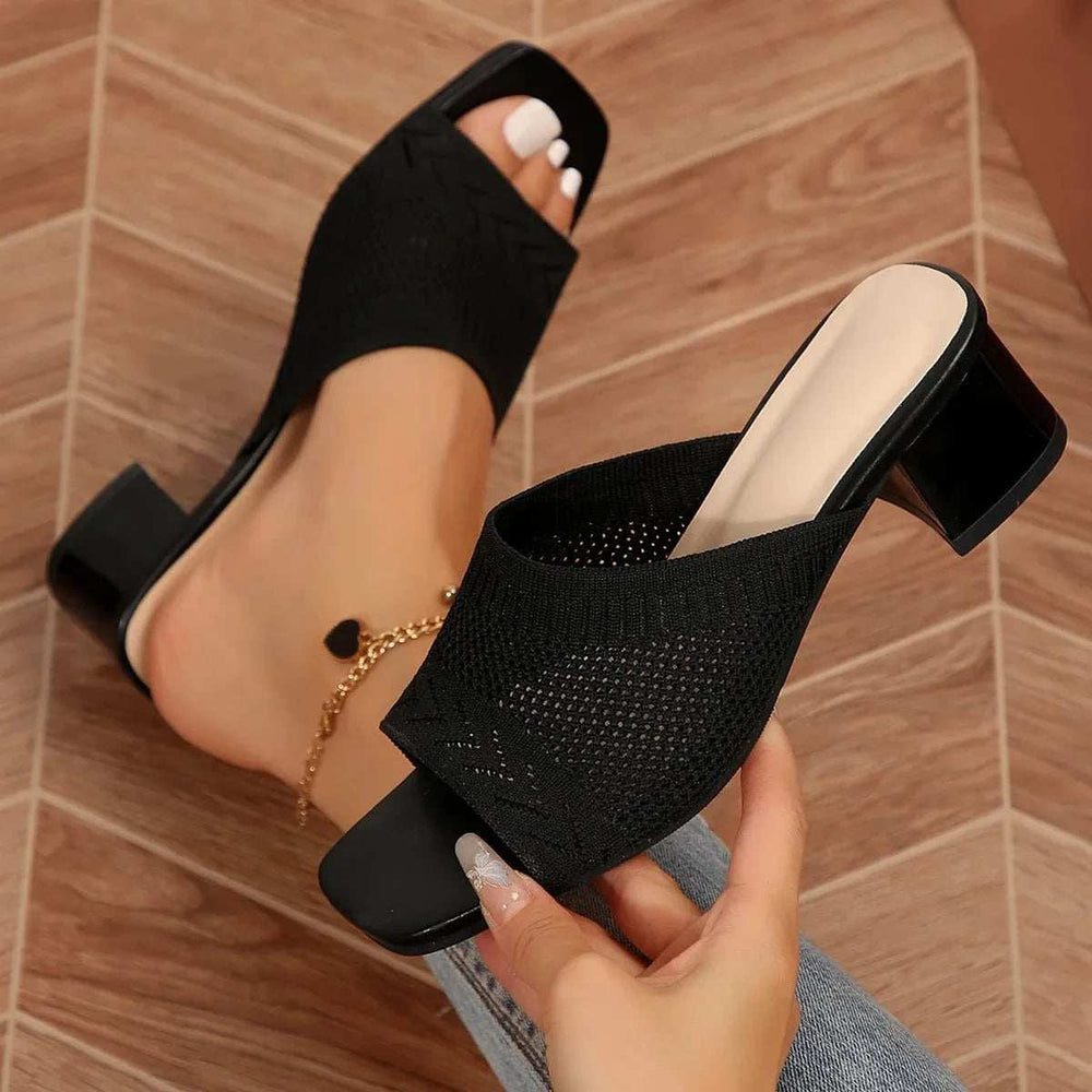 Open Toe Block Heel Sandals - Trendsi - Flyclothing LLC