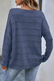 Boat Neck Dropped Shoulder Sweater - Trendsi - Flyclothing LLC