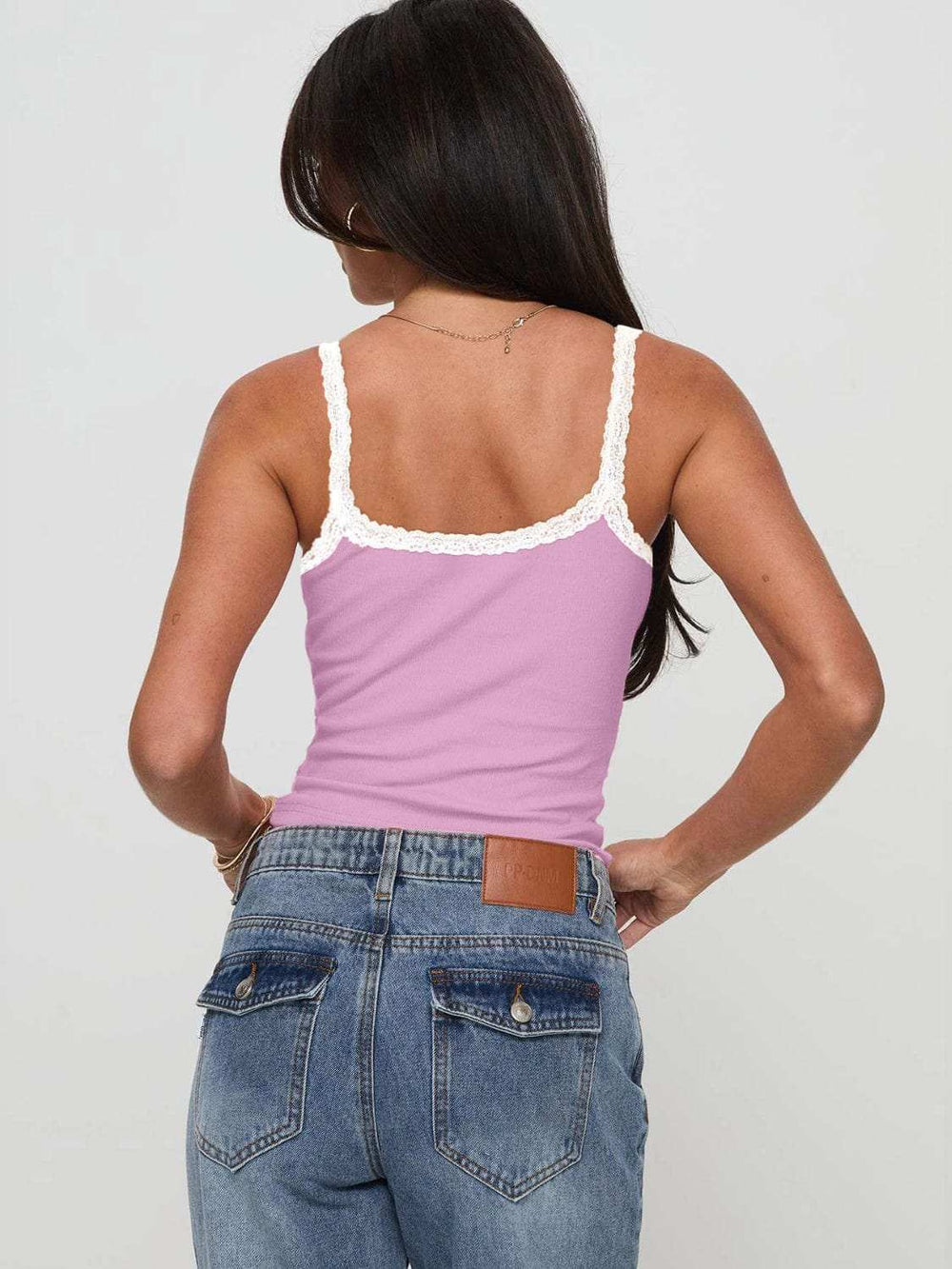 Lace Detail Cropped Cami - Trendsi - Flyclothing LLC