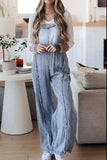 Frayed Exposed Seam Wide Leg Denim Overalls - Trendsi - Flyclothing LLC
