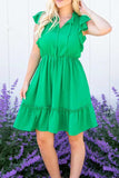 Ruffled Sleeveless Mini Dress - Trendsi - Flyclothing LLC