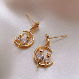 18K Gold-Plated Dangle Earrings - Trendsi - Flyclothing LLC
