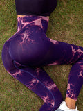 Tie-Dye High Waist Active Leggings - Trendsi - Flyclothing LLC