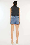 Kancan Distressed High Waist Denim Shorts - Trendsi - Flyclothing LLC