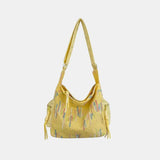 Contrast Texture Shoulder Bag - Trendsi - Flyclothing LLC