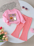 Children's Halloween Graphic Sweatshirt and Flare Pants Set - Trendsi - Flyclothing LLC
