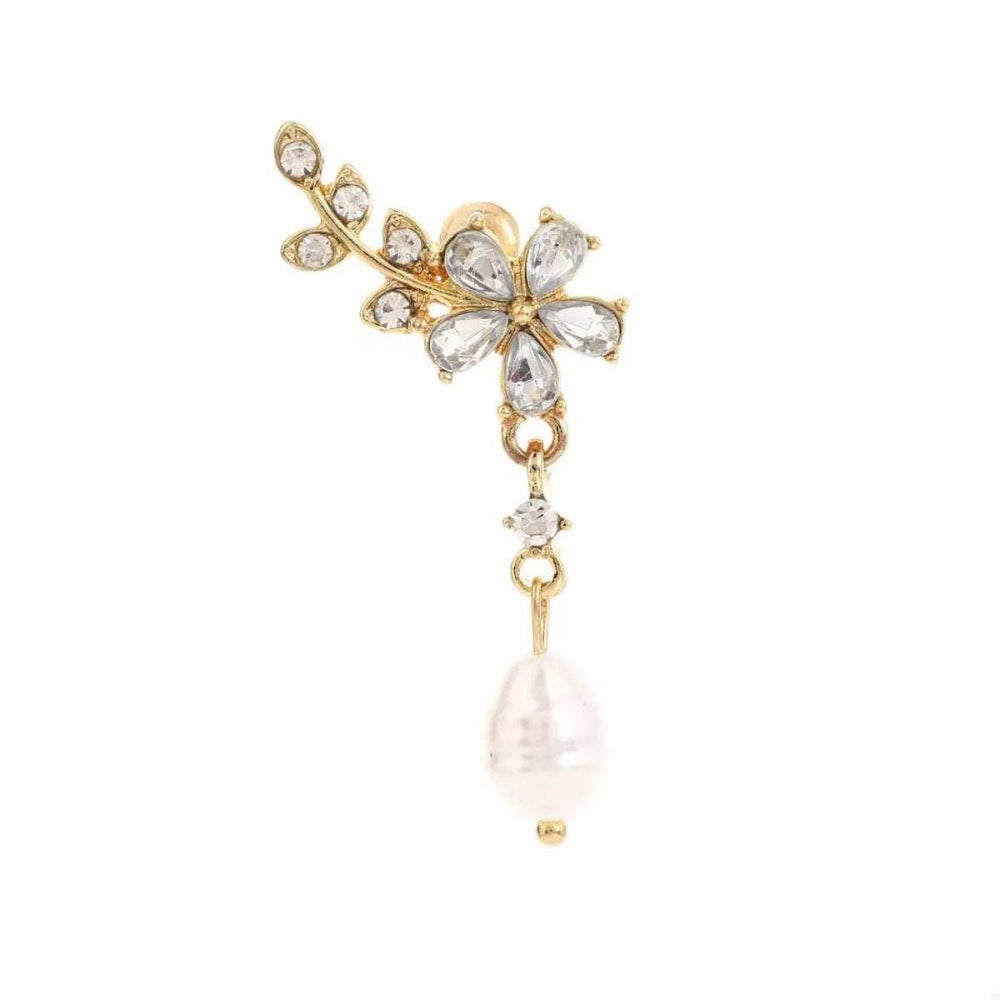 Flower Pearl Drop Earrings - Trendsi - Flyclothing LLC