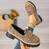 Leopard Print Chunky Loafers - Trendsi - Flyclothing LLC