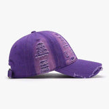 Distressed Adjustable Cotton Baseball Cap - Trendsi - Flyclothing LLC