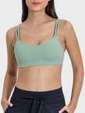 Scoop Neck Double Strap Active Cami - Trendsi - Flyclothing LLC