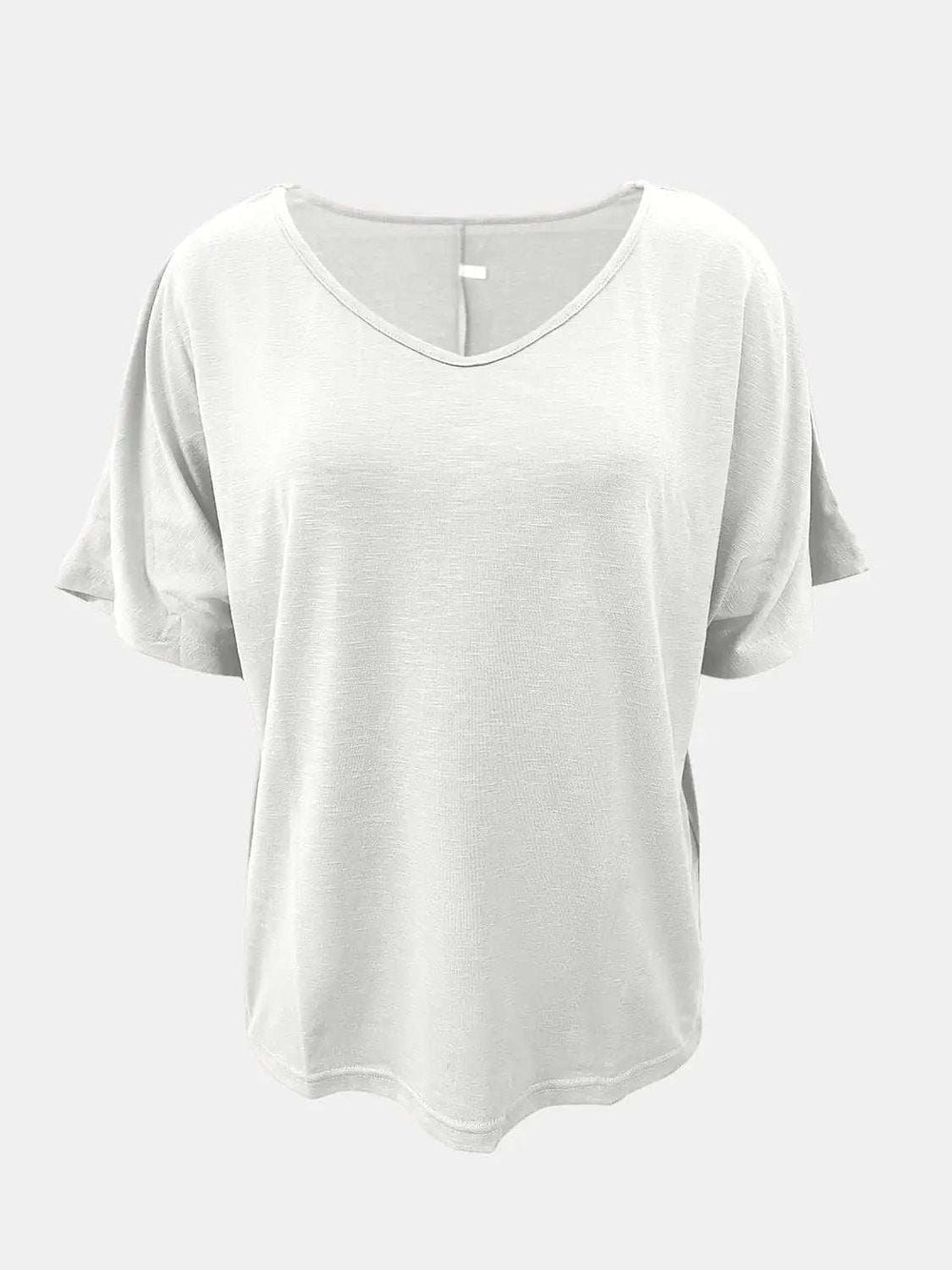 Full Size Scoop Neck Short Sleeve T-Shirt - Trendsi - Flyclothing LLC