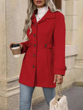 Button Up Long Sleeve Coat - Trendsi - Flyclothing LLC