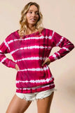 BiBi Tie Dye Print Terry Sweatshirt - Trendsi - Flyclothing LLC