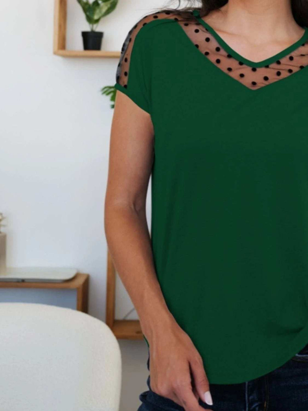 FAM-FAM V-Neck Short Sleeve T-Shirt - Trendsi - Flyclothing LLC