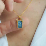 18K Gold-Plated Titanium Steel Pendant Necklace - Trendsi - Flyclothing LLC