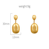 18K Gold-Plated Drop Earrings - Trendsi - Flyclothing LLC