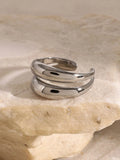 Stainless Steel Double-Layered Ring - Trendsi - Flyclothing LLC