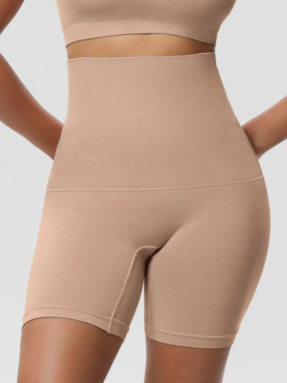 High Waist Shaping Shorts - Trendsi - Flyclothing LLC
