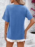 V-Neck Dropped Shoulder T-Shirt - Trendsi - Flyclothing LLC