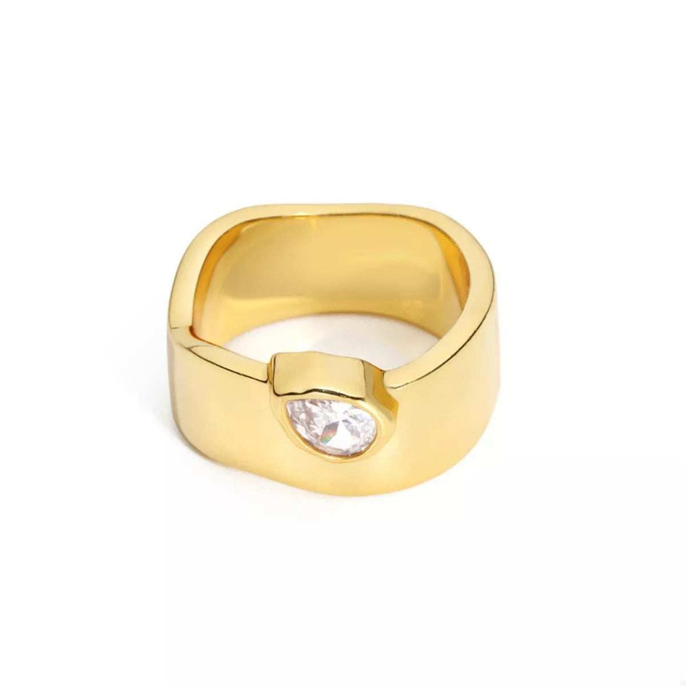 18K Gold-Plated Minimalist Design Ring - Trendsi - Flyclothing LLC