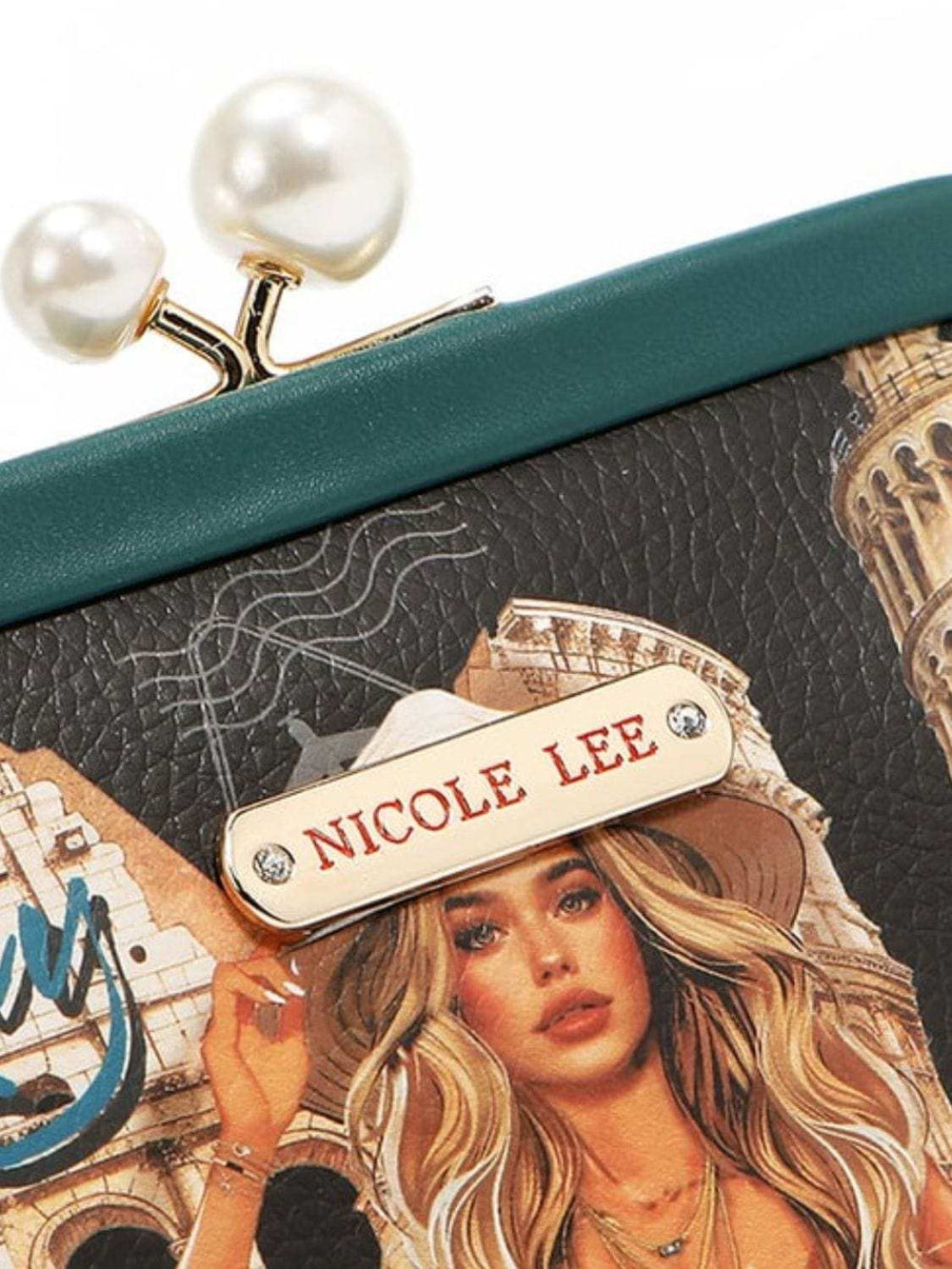 Nicole Lee USA Chelsea Pearl Kiss-Lock Coin Purse - Trendsi - Flyclothing LLC