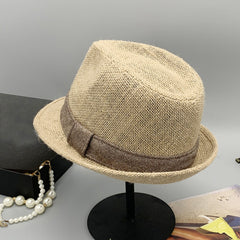 Short Brim Jute Cloth Hat
