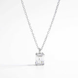 925 Sterling Silver Zircon Pendant Necklace - Trendsi - Flyclothing LLC