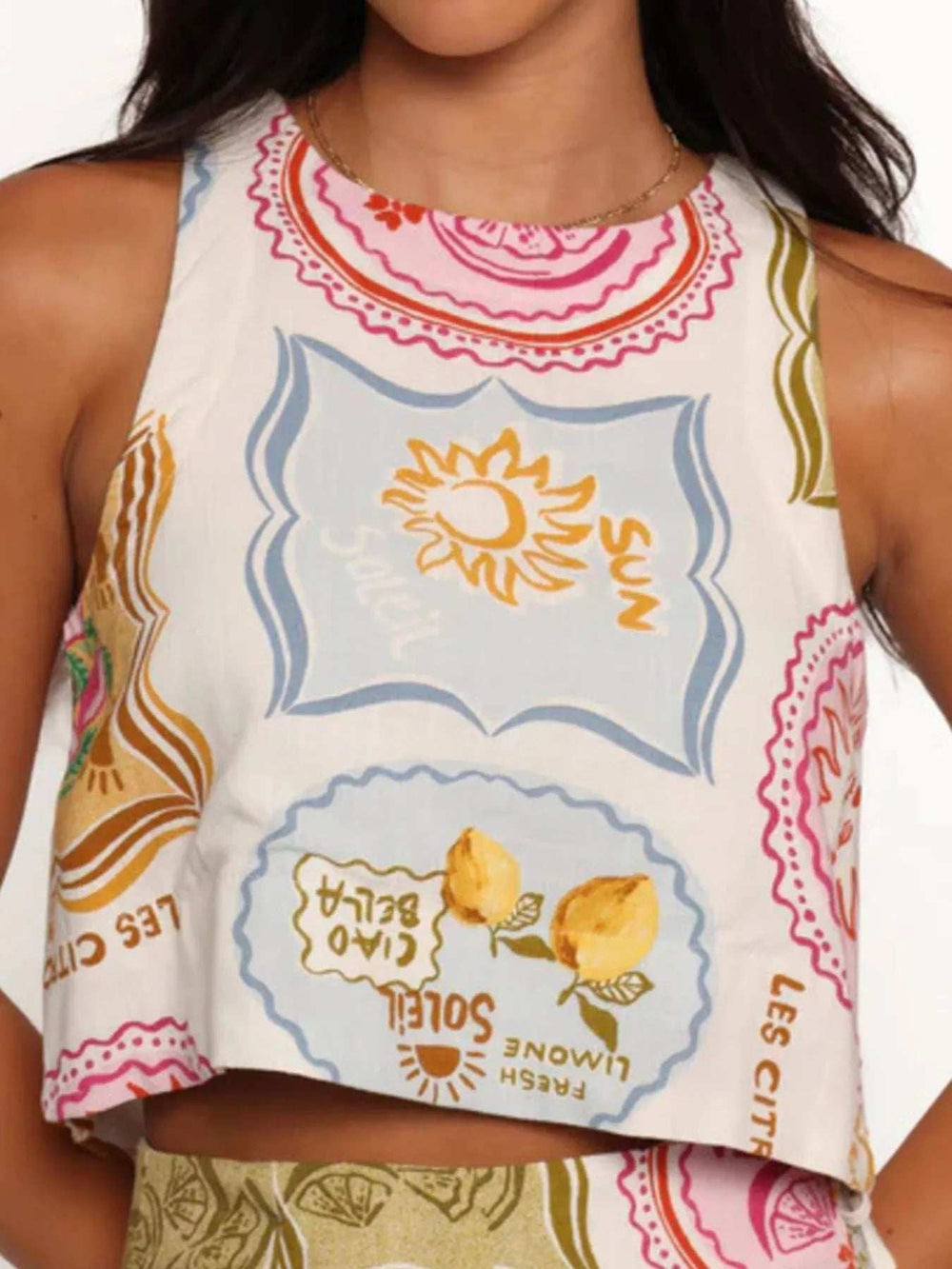 Printed Tank and Skort Two-Piece Set - Trendsi - Flyclothing LLC