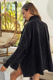 BiBi Vintage Washed Quilted Half Zip Top - Trendsi - Flyclothing LLC