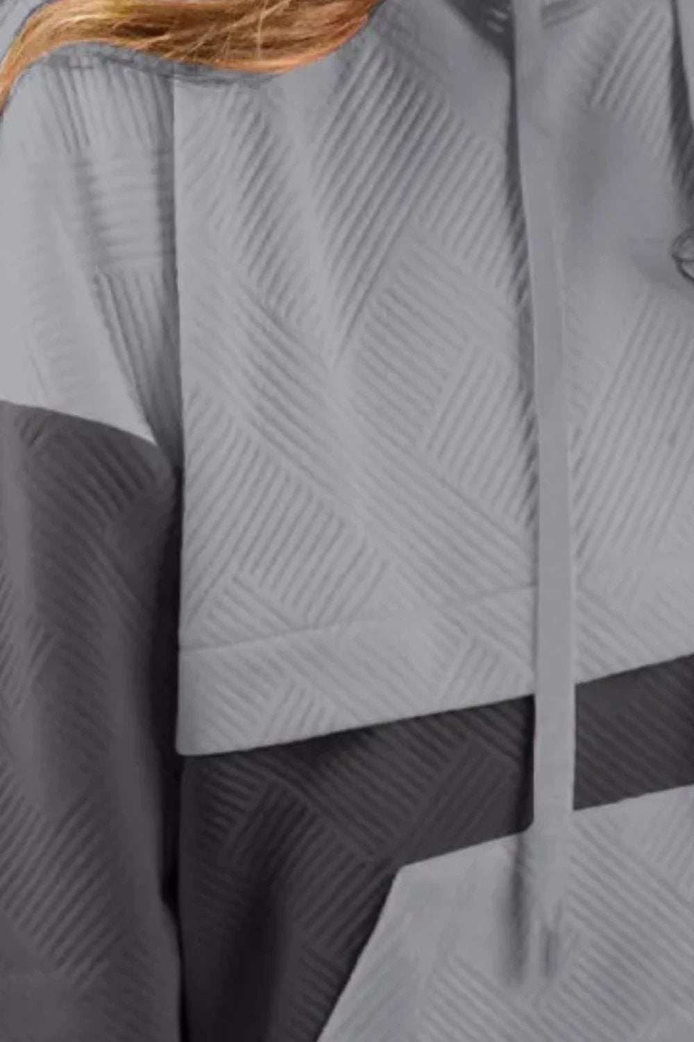 Drawstring Color Block Long Sleeve Hoodie - Trendsi - Flyclothing LLC