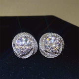 6 Carat Moissanite 925 Sterling Silver Earrings - Trendsi - Flyclothing LLC