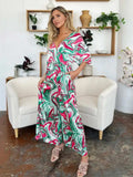 Double Take Full Size Half Sleeve Wide Leg Jumpsuit - Trendsi - Flyclothing LLC