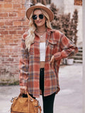 Plaid Button-Down Long Sleeve Shirt - Trendsi - Flyclothing LLC
