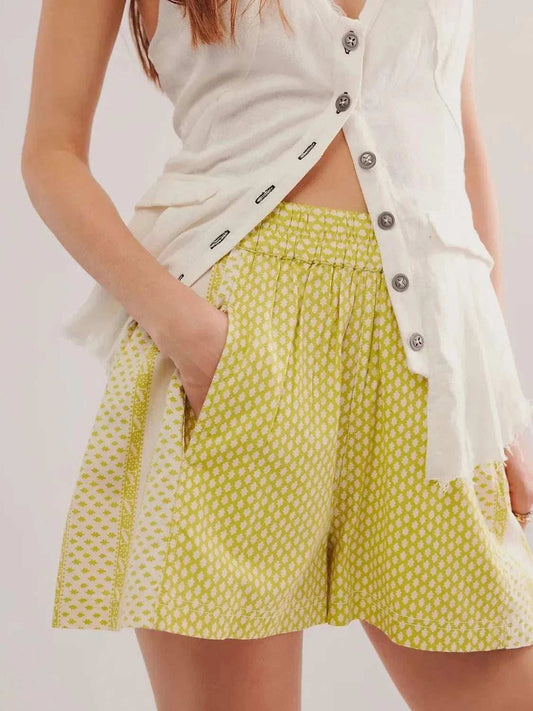 Elastic Waist Shorts - Trendsi - Flyclothing LLC