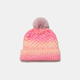 Gradient Knit Hat with Pompom - Trendsi - Flyclothing LLC