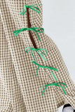 Side Tied Plaid Pants - Trendsi - Flyclothing LLC