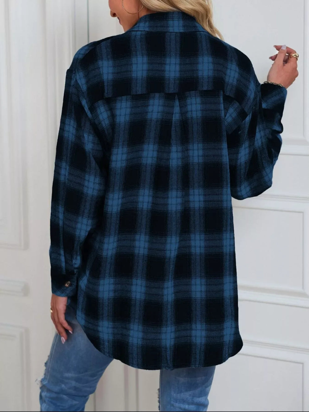 Casual Plaid Button Up Shirt - Trendsi - Flyclothing LLC