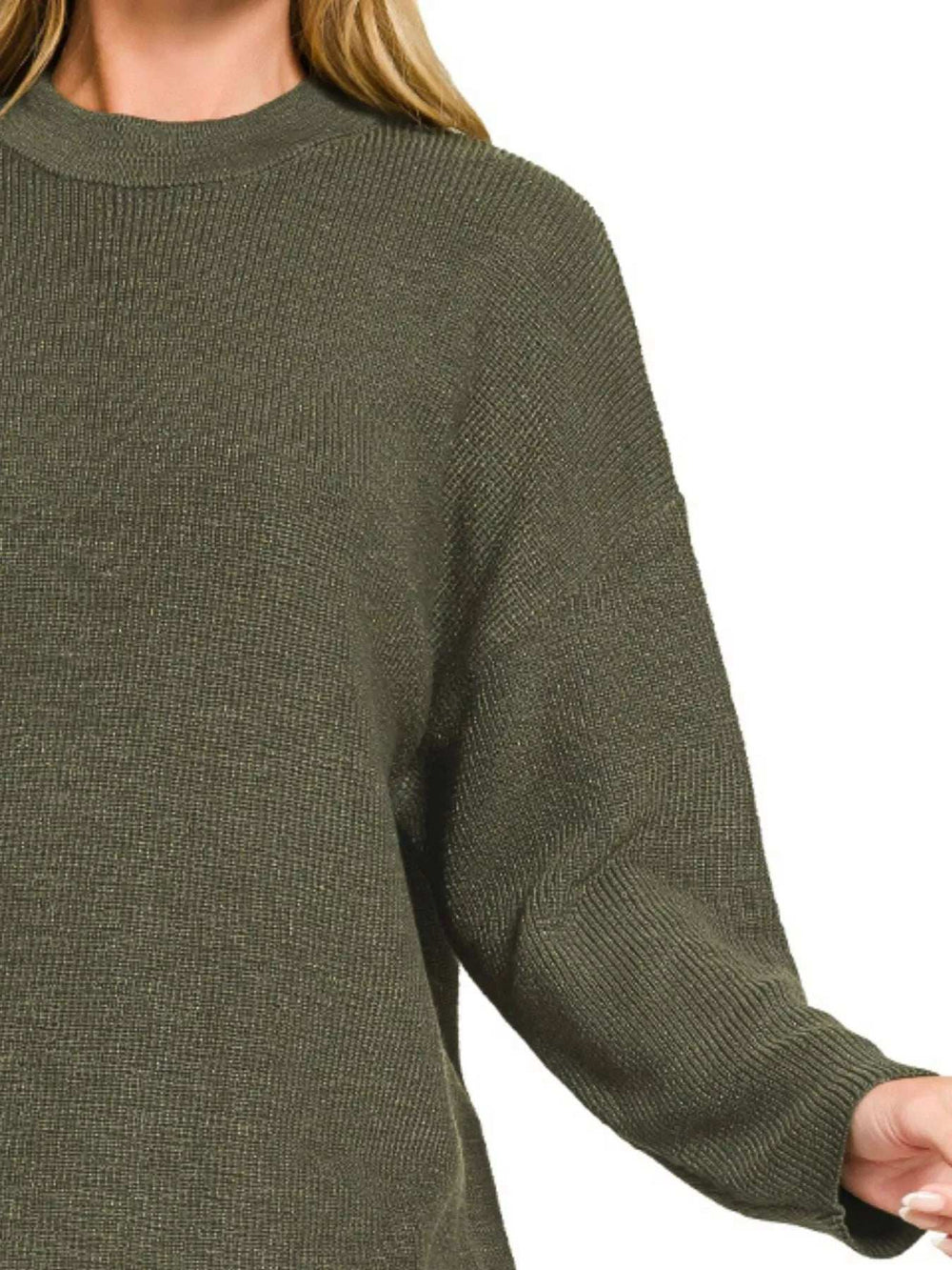 Zenana Round Neck Knit Top and Shorts Sweater Set - Trendsi - Flyclothing LLC