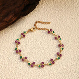 18K Gold-Plated Cherry Charm Bracelet - Trendsi - Flyclothing LLC